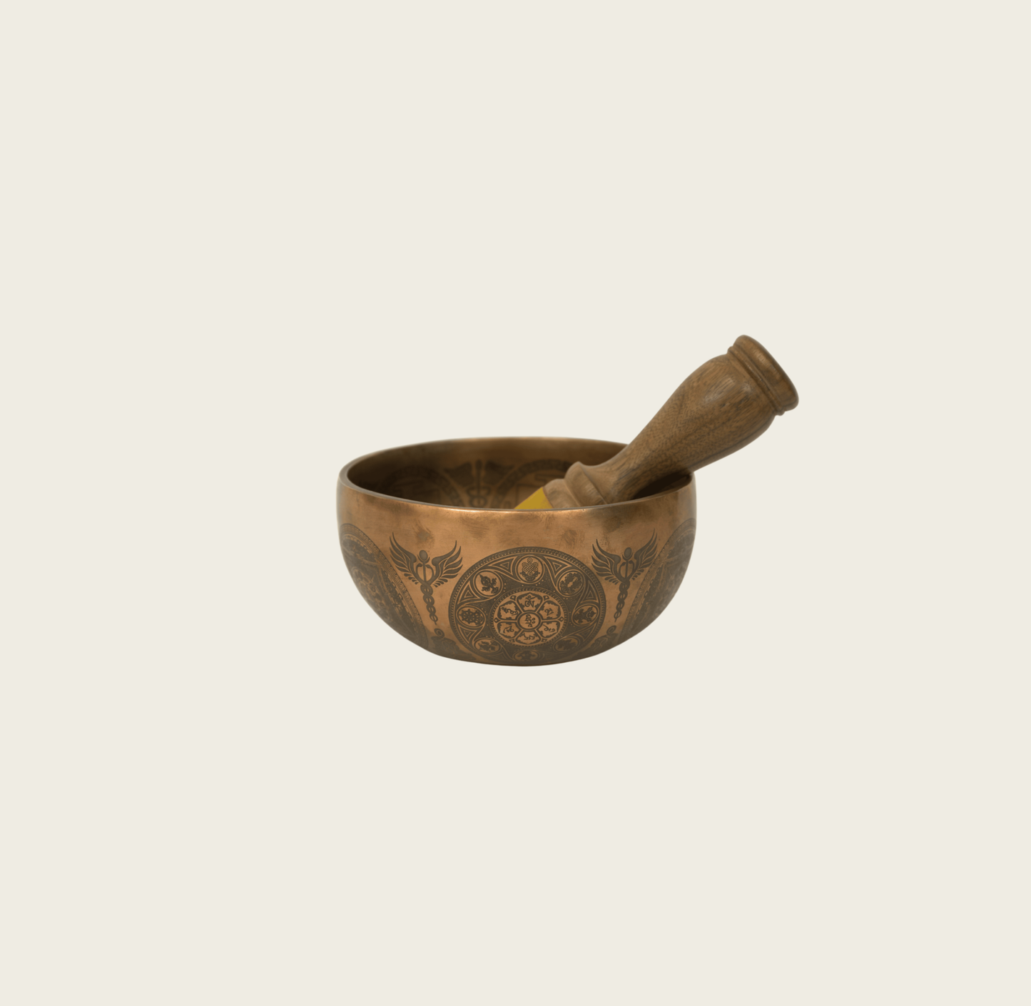 Spiritual Laser Print Singing Bowl – Buddha & Mandala Art