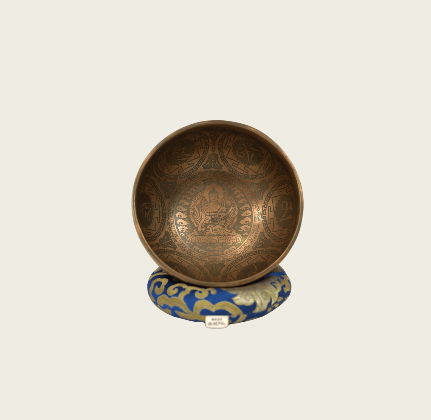 Spiritual Laser Print Singing Bowl – Buddha & Mandala Art