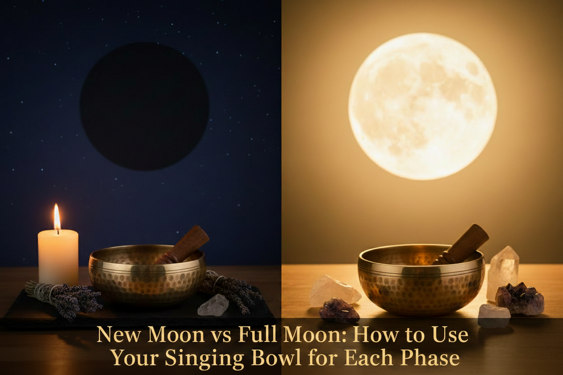 New Moon vs Full Moon: How to Use Your Singing Bowl for Each Phase