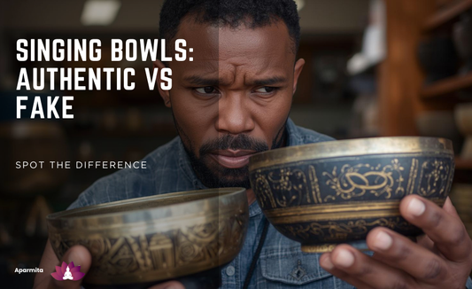 spot differences between real and fake singing bowls