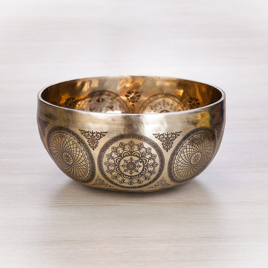 Mandala Singing Bowl | Hand Etched | Handcrafted in Nepal