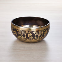 Om Mani Padme Hum Laser Carved Singing Bowl – Handcrafted in Nepal