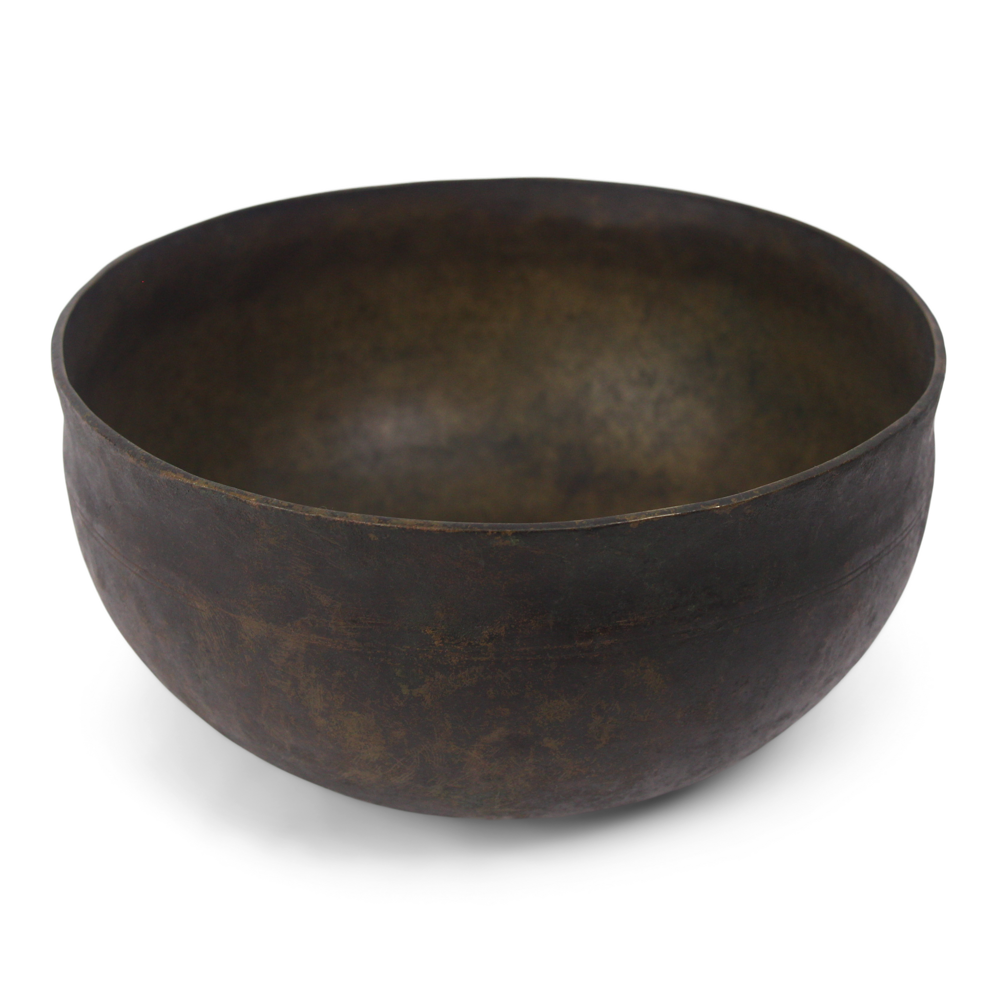 Bronze bowl on a white background