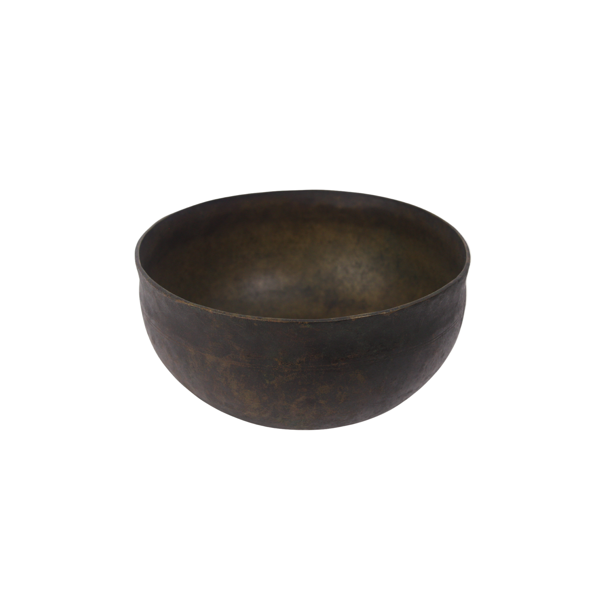 Bronze bowl on a white background