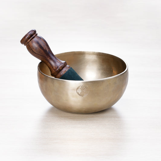 ull Moon Matt Colour singing bowl with rosewood striker handcrafted in Nepal for meditation and sound healing