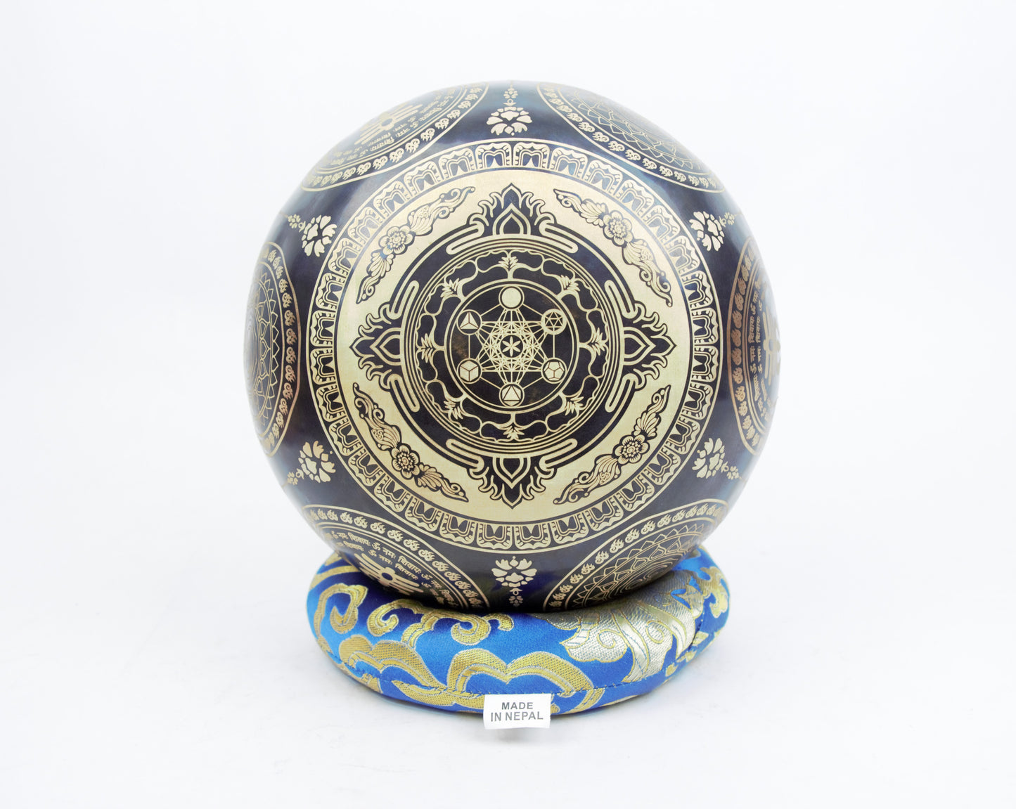 Decorative ball with intricate patterns on a white background