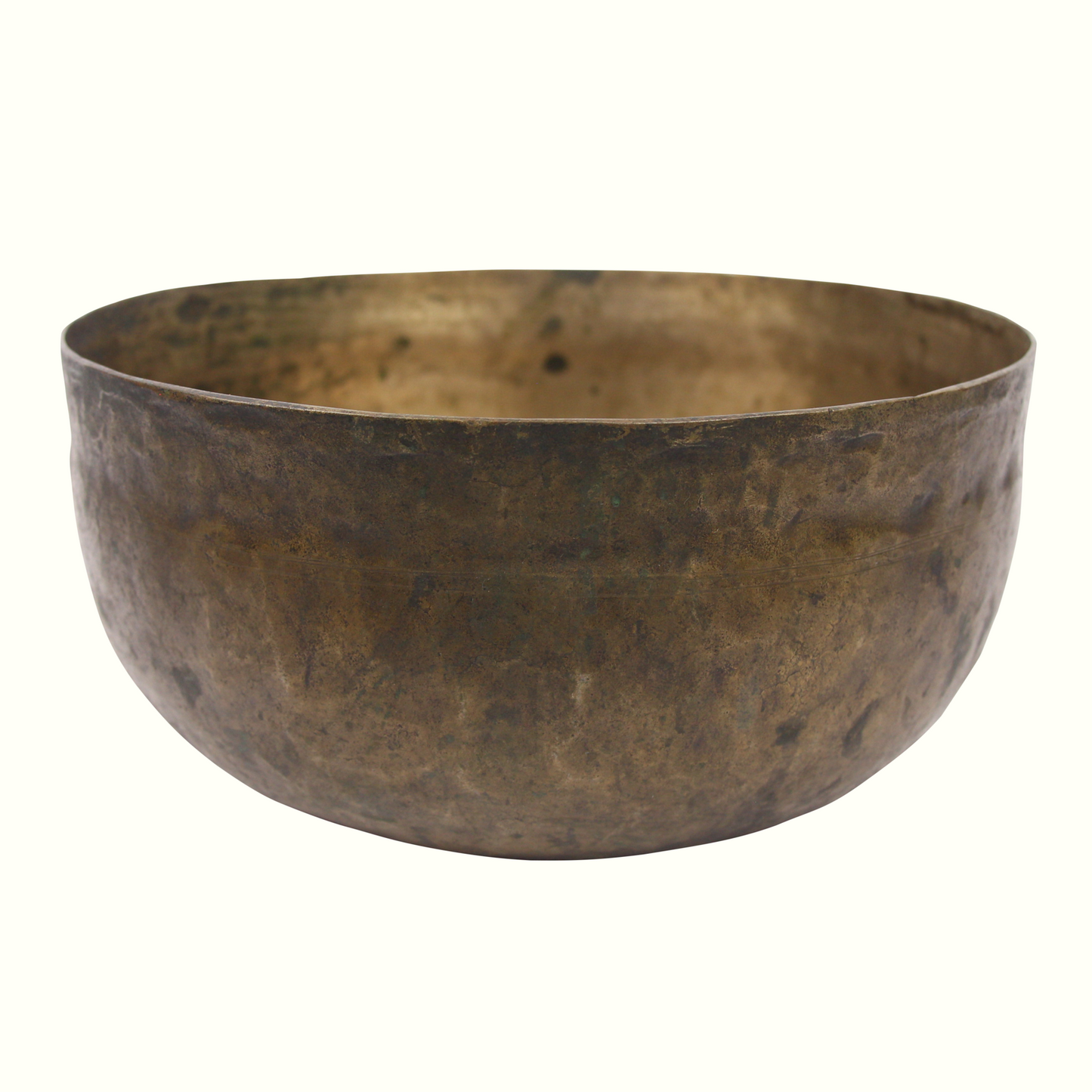 Bronze bowl on a white background