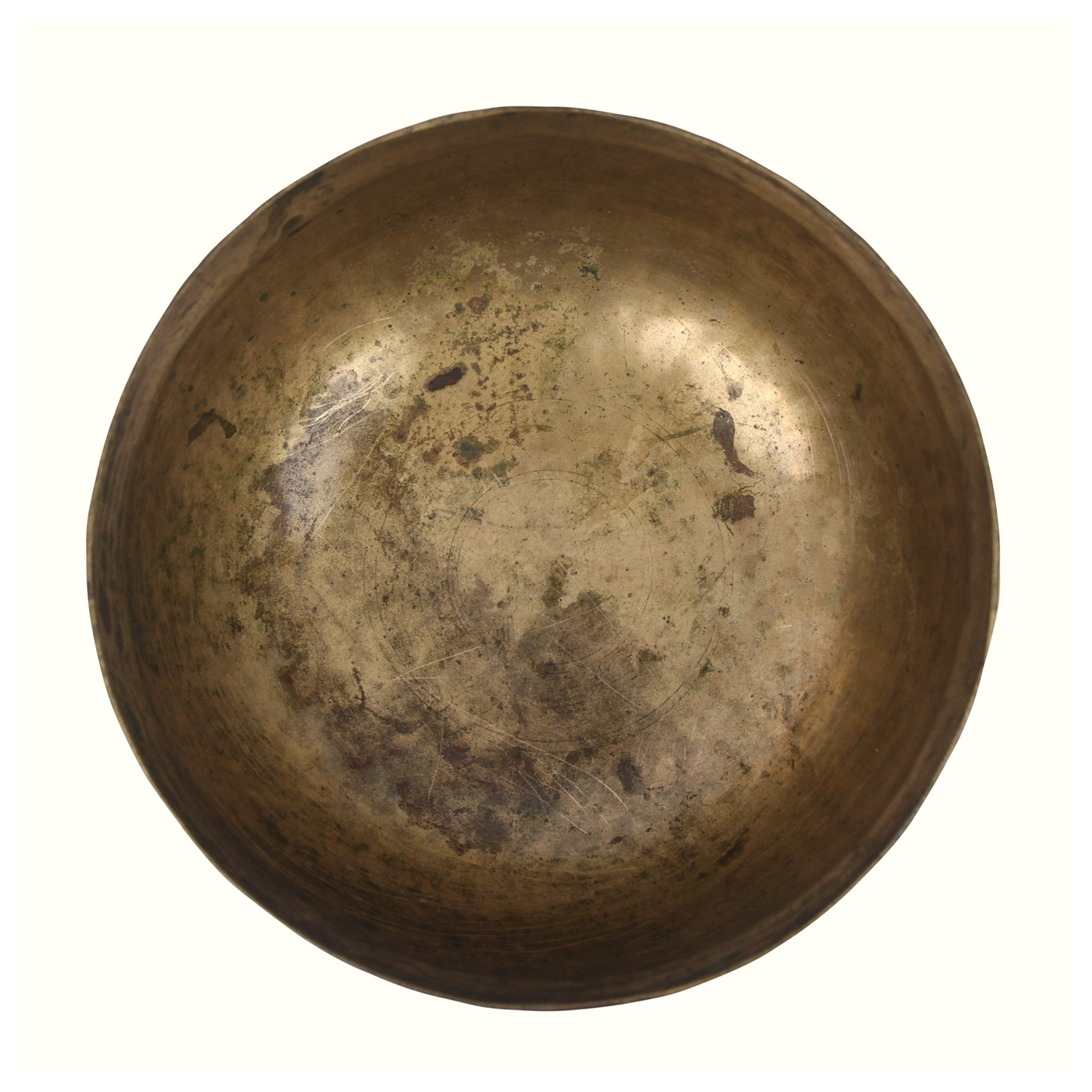 Bronze bowl on a white background