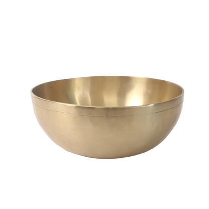 Gold bowl on a white background