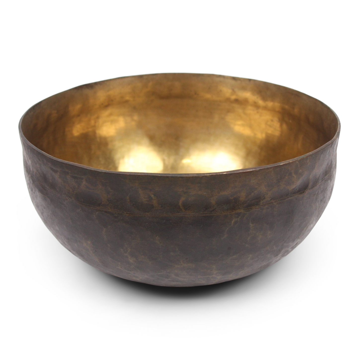 Bronze bowl on a white background