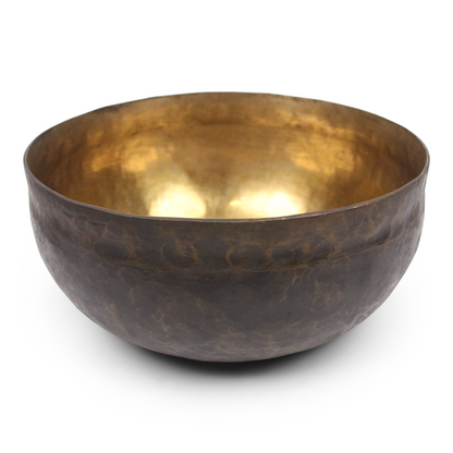 Bronze bowl on a white background